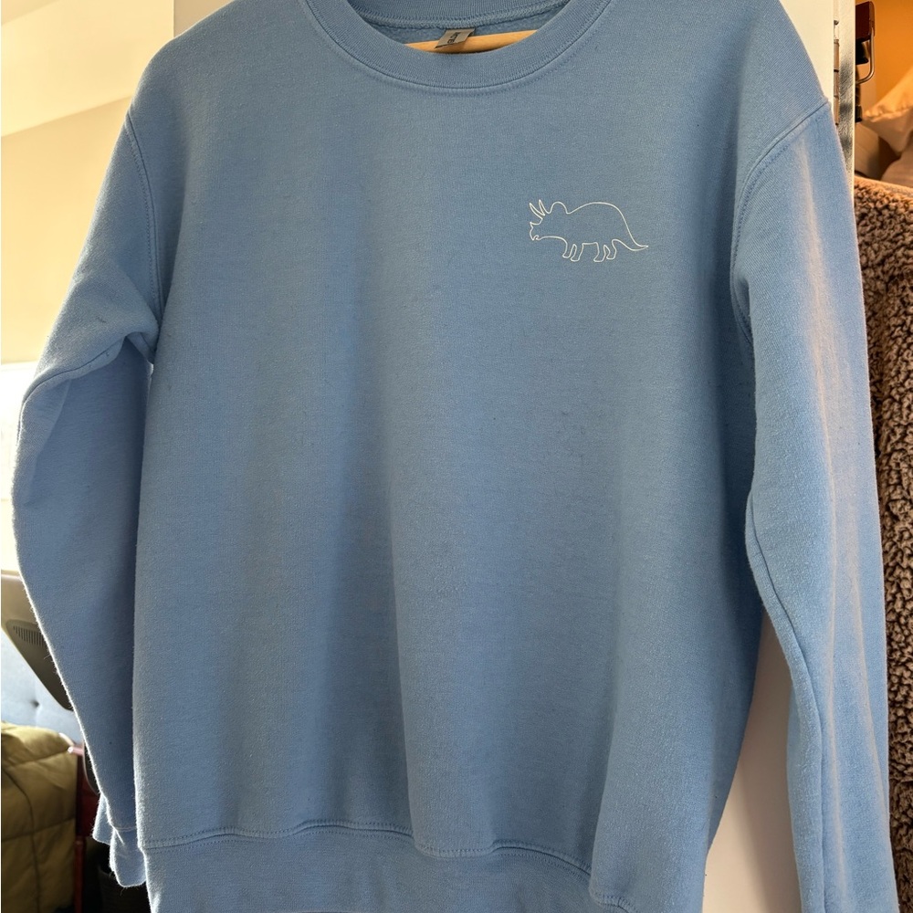 Blue Dinosaur Crewneck Sweater